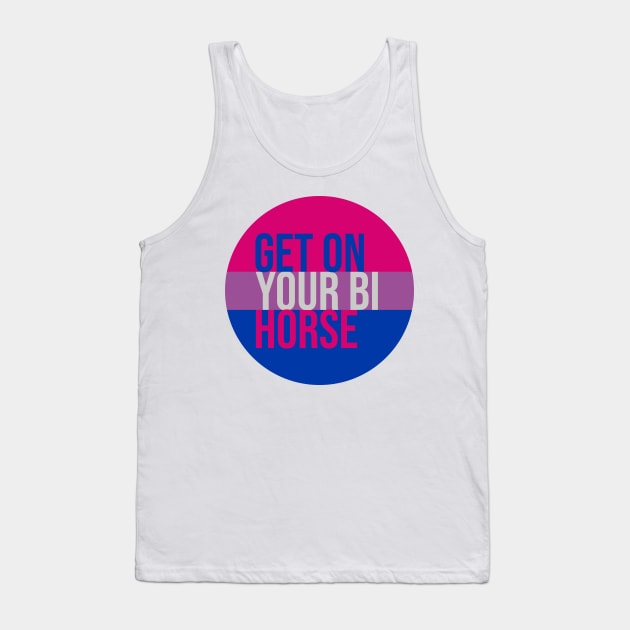 Get on Your Bi Horse - Bisexual Pride Flag Tank Top by ursoleite